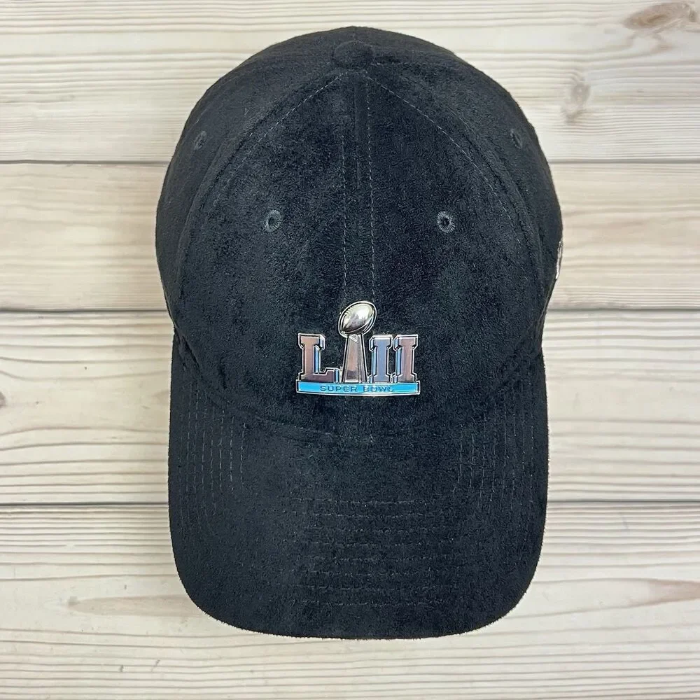 NEW ERA NFL Super Bowl LII Hat Black Suede Adjustable Cap Philadelphia Eagles